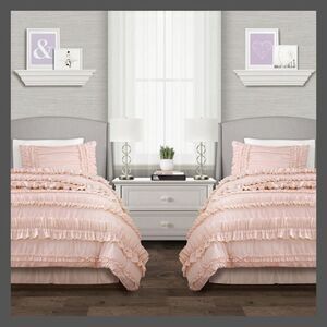 Open Box - Lush Decor - Twin/Twin XL 3pc Belle Comforter Set Blush - Lush  Blush